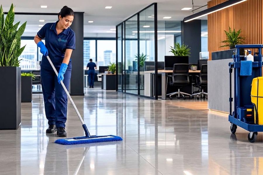 Limpeza comercial pós-obra