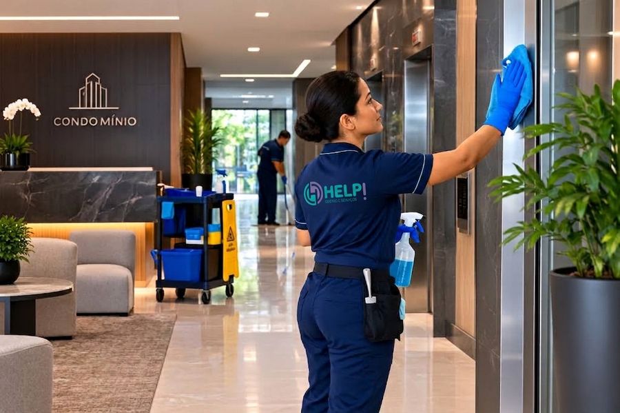 Limpeza pós-obra em condomínios
